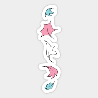 Heartstopper leaves Line - trans pride Sticker